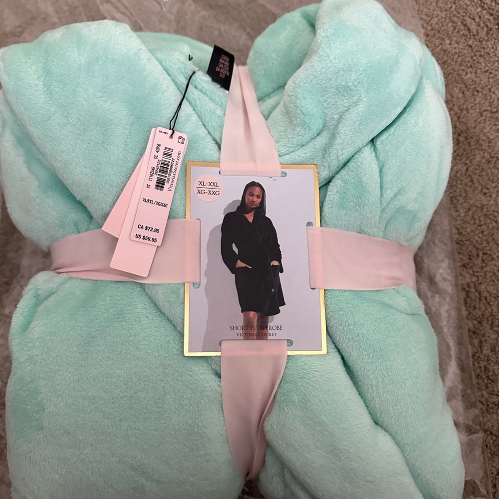Mint Green Plush Robe